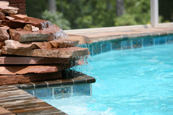 Custom waterfall pool